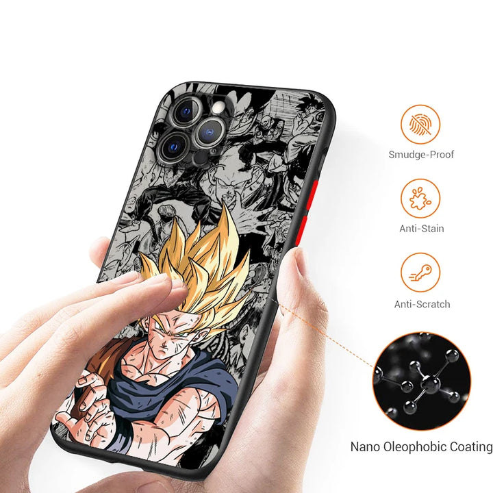 Anime super saiyan Frosted Translucent For iphone
